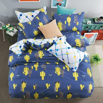 

Bright Color Bedding Set Including Three/Four Pieces Twin Queen King Size Home Wedding Bedding Decoration