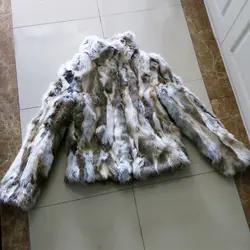 Оптовая продажа с фабрики Подлинная кролика Мех животных короткие Дизайн пальто настоящий природный Кролик Меховая куртка