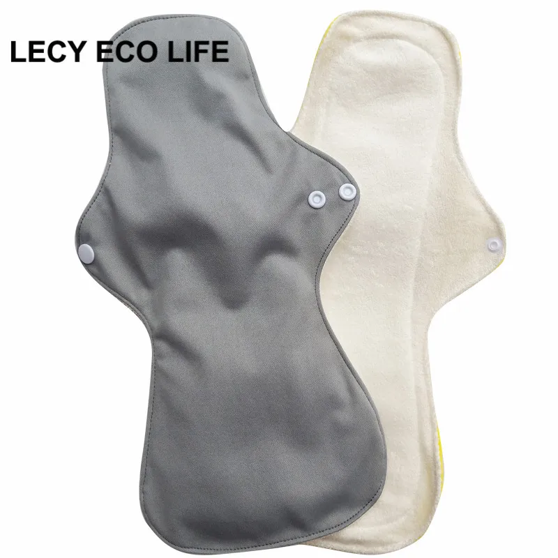 Lecy Eco Life 1 шт. 1" Фламинго с принтом для ночного использования многоразовые менструальные подкладки для тяжелого потока, большие размеры дышащие женские тканевые прокладки