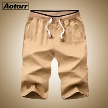 Мужские повседневные шорты-карго, летние хлопковые шорты цвета хаки, мужские свободные спортивные брюки с карманами, мужские рабочие шорты, брюки, большие размеры 4XL