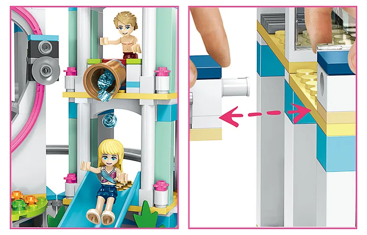 Friends Building Block The Heartlake City Resort Mode Compatible With Legoingly Friends Brick Toys girls Kit education gifts