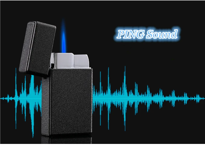 Ping Sound, турбо фонарь, зажигалка, компактная Бутановая Зажигалка, аксессуары для сигарет, газ, 1300 C, ветрозащитная, бензиновая