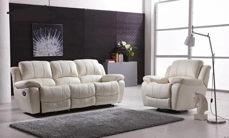 Гостиная диван современный диван набор реклайнер диван с верхним зерном итальянский кожаный диван