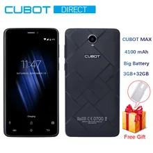 Смартфон Cubot Max с большой батареей, 4100 мАч, 6,0 дюймов, Android 6,0, Восьмиядерный процессор MTK6753A, 3 Гб ОЗУ, 32 Гб ПЗУ, мобильный телефон, 4G, LTEMobile