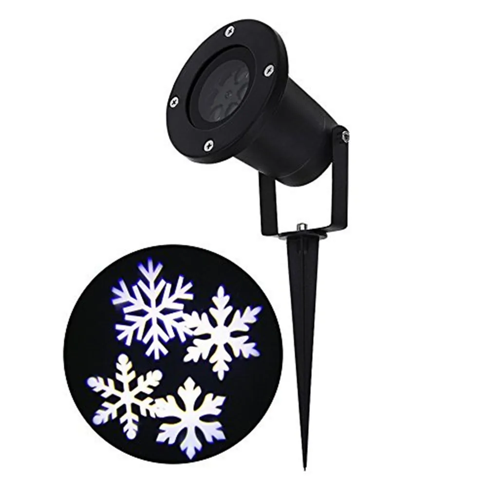 

IP65 LED Snowflake Projector Christmas Lights, Waterproof Snowflake Spotlights Lamp Moving Automatically Landscape Lighting