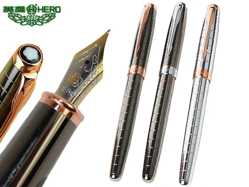 Перьевая ручка, 1 шт., 3 цвета на выбор, HERO 9315, товары для студентов, стандартная ручка, канцелярские принадлежности, высокое качество
