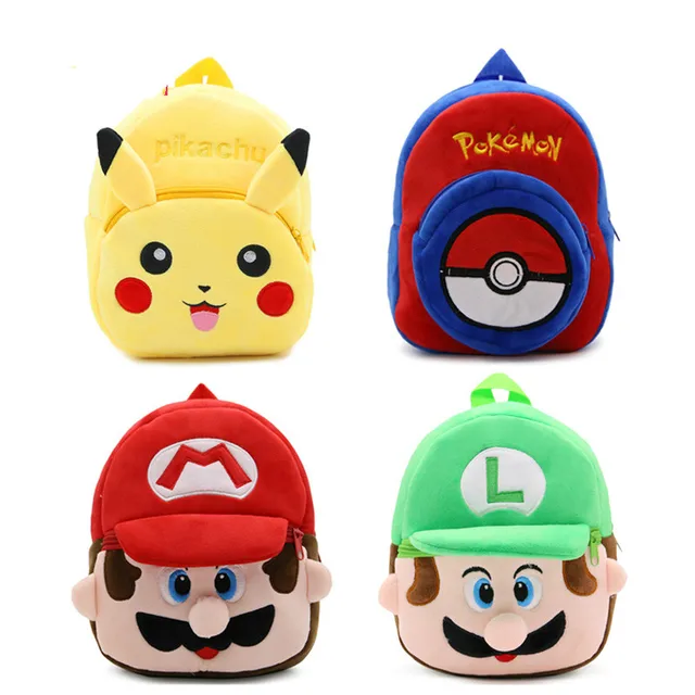 2017 cartoon kids plush backpacks minnie schoolbag hello kitty plush kids in school cartoon