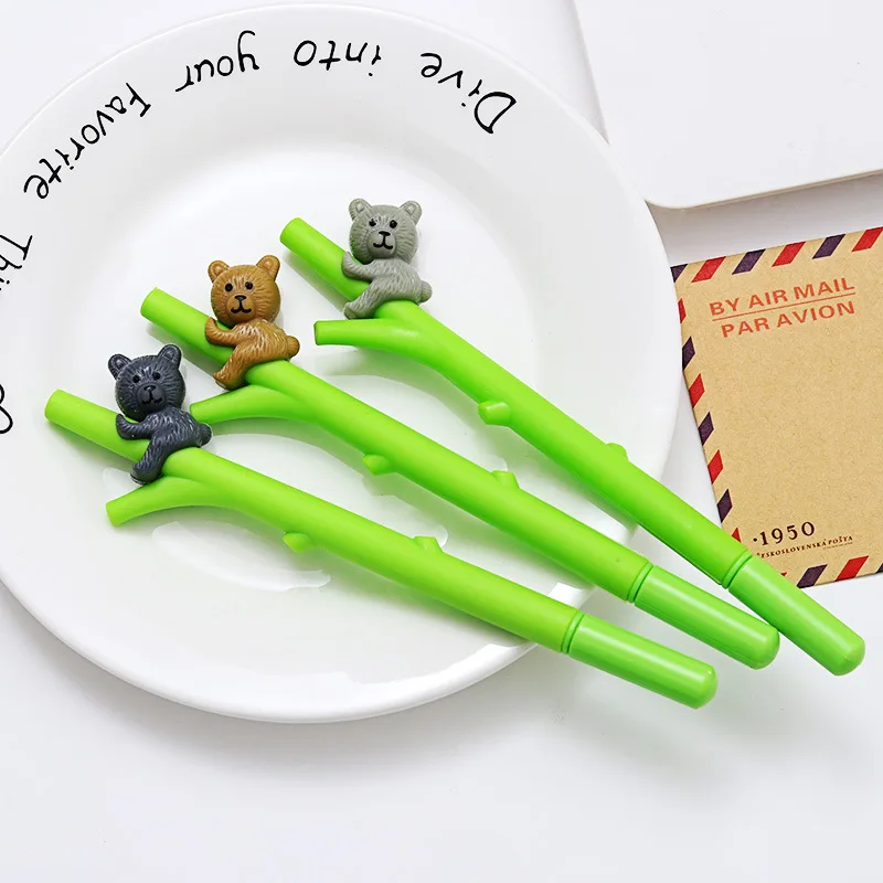 New-1pcs-0-5mm-Creative-Cute-Koala-Branches-Black-Ink-Gel-Pen-Signing-Pen-Writing-Tool