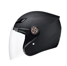Companheiro preto Capacete Da Motocicleta Metade do Rosto Aberto Capacetes de Proteção Tamanho Ajustável Cabeça Da Engrenagem Unisex Preto Vermelho Mais Novo modelo capacete
