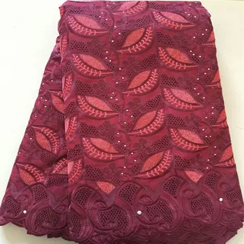 

Wine Mix Red African Cotton Swiss Embroidery Voile Lace Fabric For Nigerian X540-6