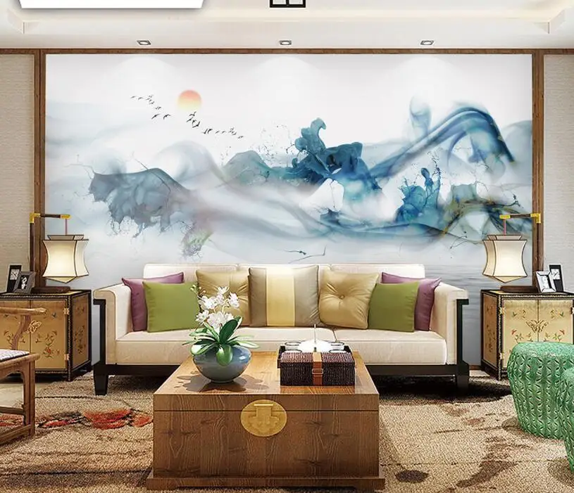 Beibehang на заказ обои китайский стиль, ручная работа-окрашенный пейзаж ТВ фоны Гостиная Спальня украшение дома 3d обои