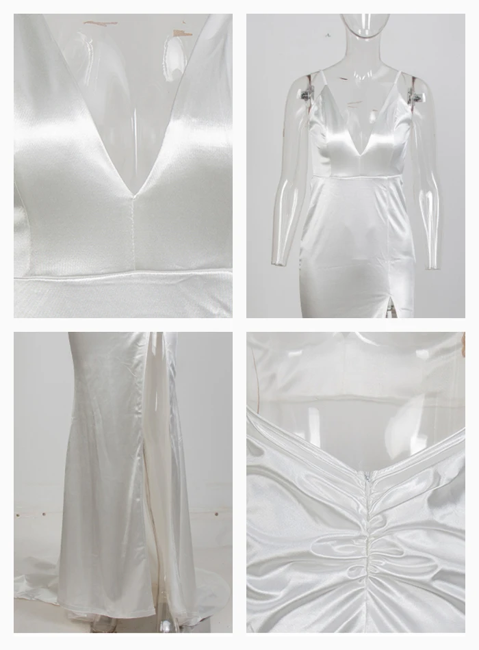 Love& Lemonade сексуальное длинное облегающее платье с глубоким v-образным вырезом и открытой спиной LM81222-1