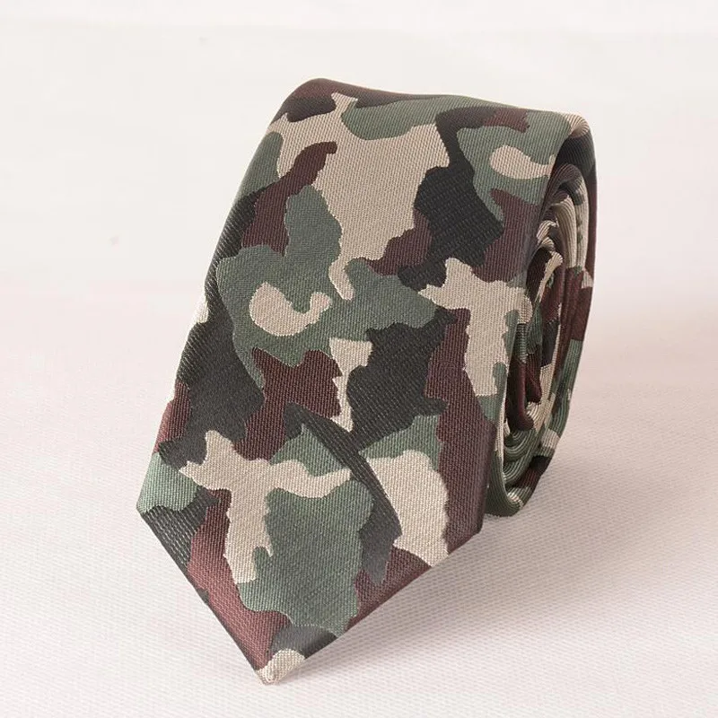Мужские зеленые галстуки, новинка, дизайнерские модные камуфляжные галстуки, галстуки, цветочные полиэфирные мужские галстуки, армейские черные, синие, зеленые галстуки