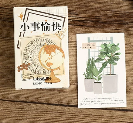 

52mm*80mm happy everyday paper greeting card lomo card(1pack=28pieces)