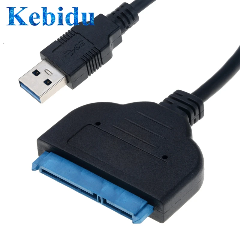 Kebidu USB 3 0 к Sata 2 5 &quot7 + 15pin кабель 25 см HDD SSD жесткий диск Драйвер адаптер конвертер