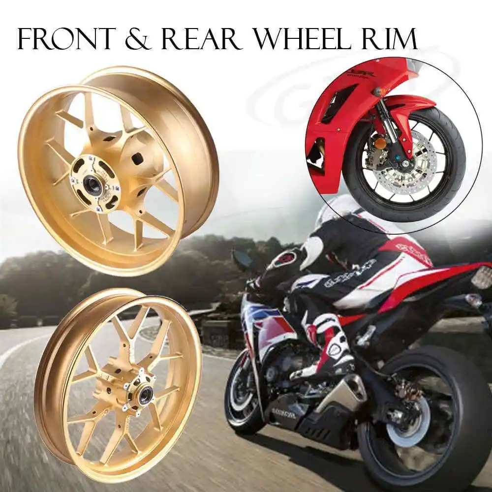 

For Honda CBR1000RR Front Rear Set Wheel Rim 2012 2013 2014 2015 2016 2017 CBR1000 RR Gold Aluminum Motorcycle Part High Quality