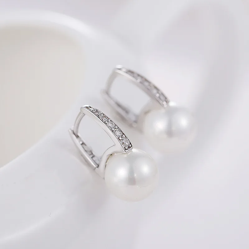 Женские серьги гвоздики из серебра 925 пробы с жемчугом|stud earrings|earrings fashionearrings for |