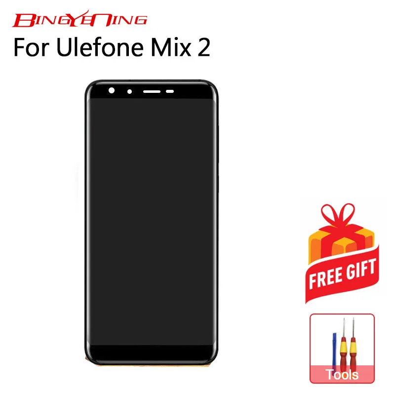 

BingYeNing New Original For Ulefone Mix 2 Touch Screen + LCD Display +Frame Assembly Replacement