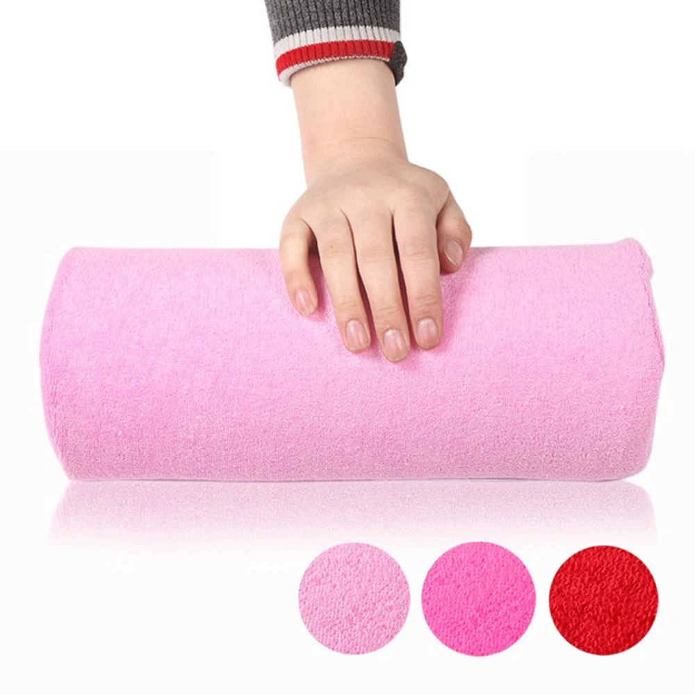 

Practical 1pcs Art Design Manicure Care Salon Half Hand Cushion Rest Pillow Nail Column Pink