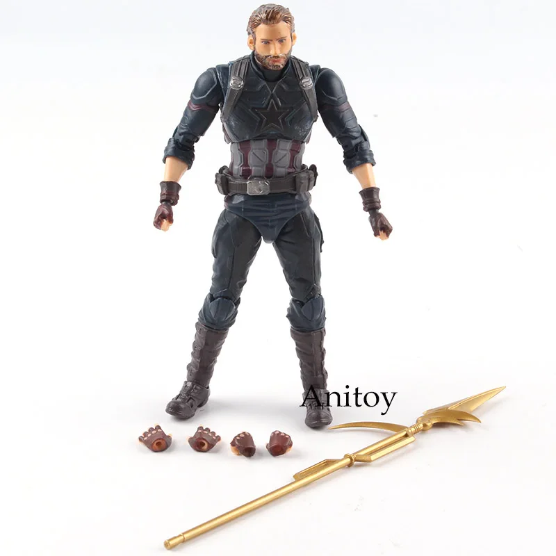 Pаспродажа SHFiguarts СВЧ фигурку Marvel Мстители Бесконечность войны игрушки Капитан Америка фигурка ПВХ Коллекционная модель игрушки