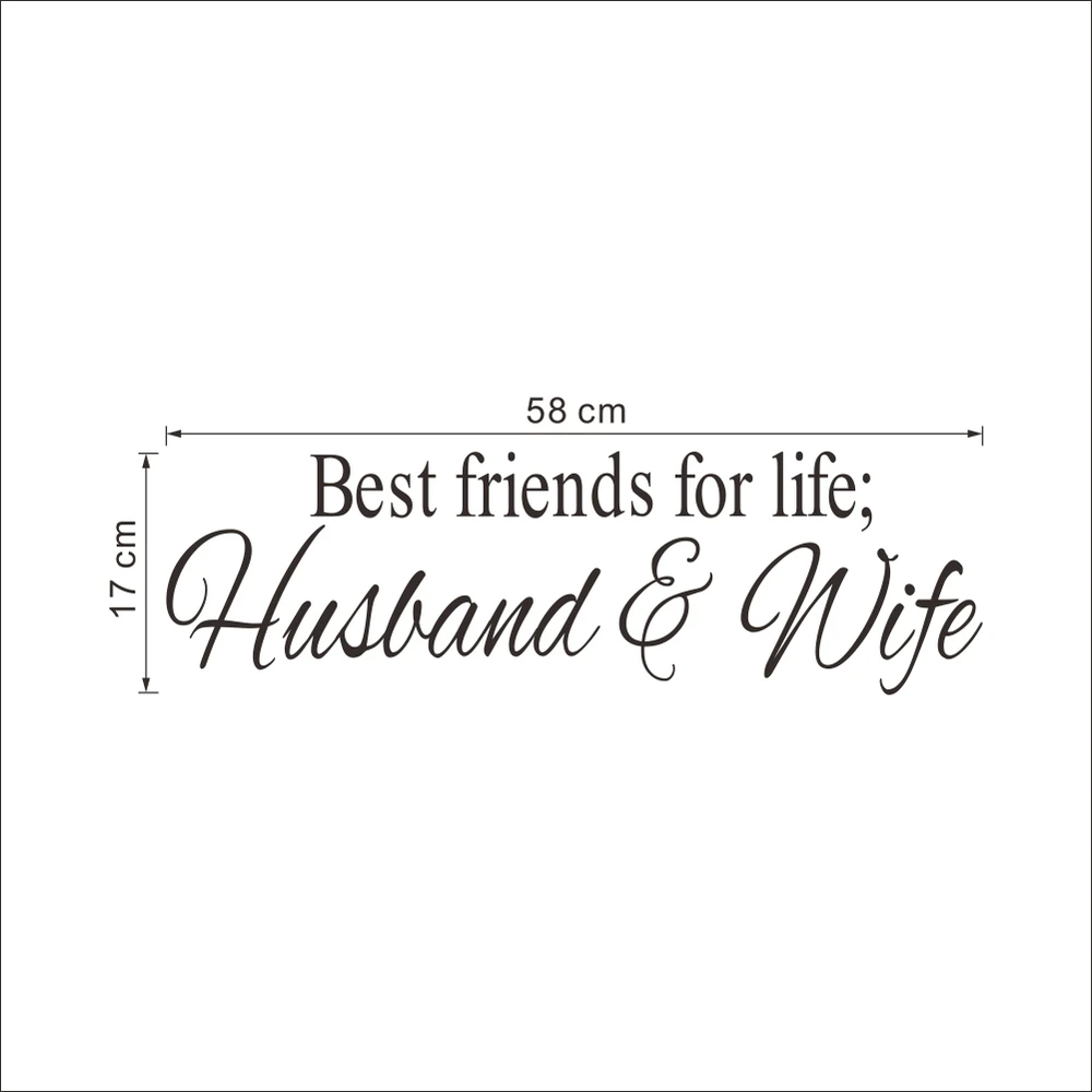 Best Friends For Life Husband And Wife Quotes Wall Stickers Home