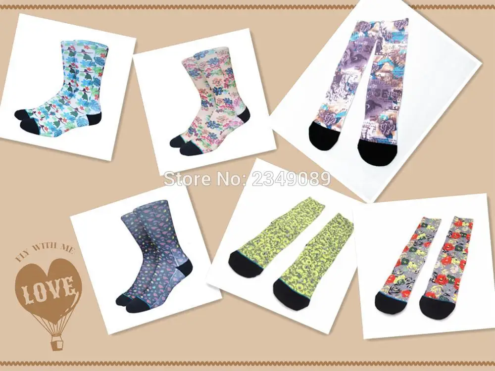 

American Brand 3D Printing Combed Cotton Men's Socks Women's Socks Skate Socks