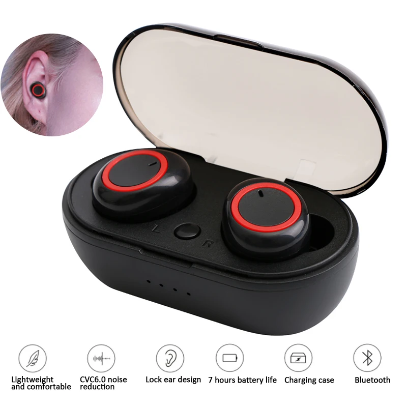 

M2 TWS Wireless Bluetooth 5.0 Earphones IPX5 Waterproof 3h Playing Time Wireless Earbuds With Mic Charging Box For iPhone Huawei