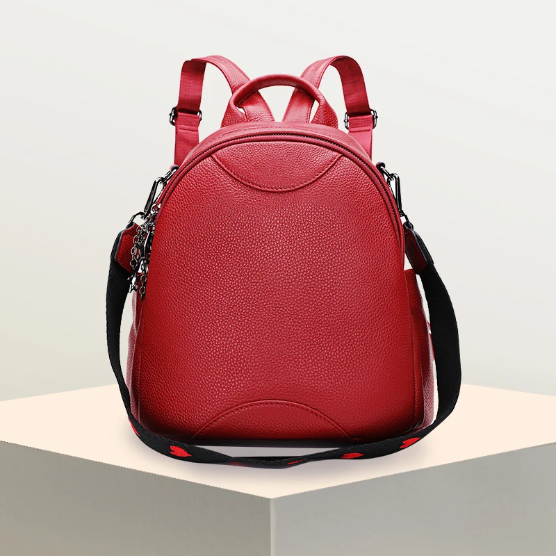 

high quality 2018 new fashion soft leather backpack ladies brand ladies backpack wild casual bag fashion leather small backpack