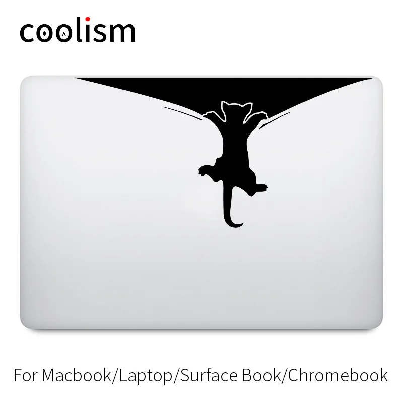 kitten Cat Climbing Wall Fun Laptop Decal for Apple MacBook Pro Air Retina 11 12 13 15 inch Vinyl Mac HP Notebook Skin Sticker