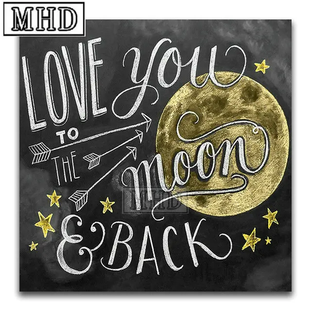 New 5D DIY Diamond Painting Blackboard Burger Pattern Square Full 
