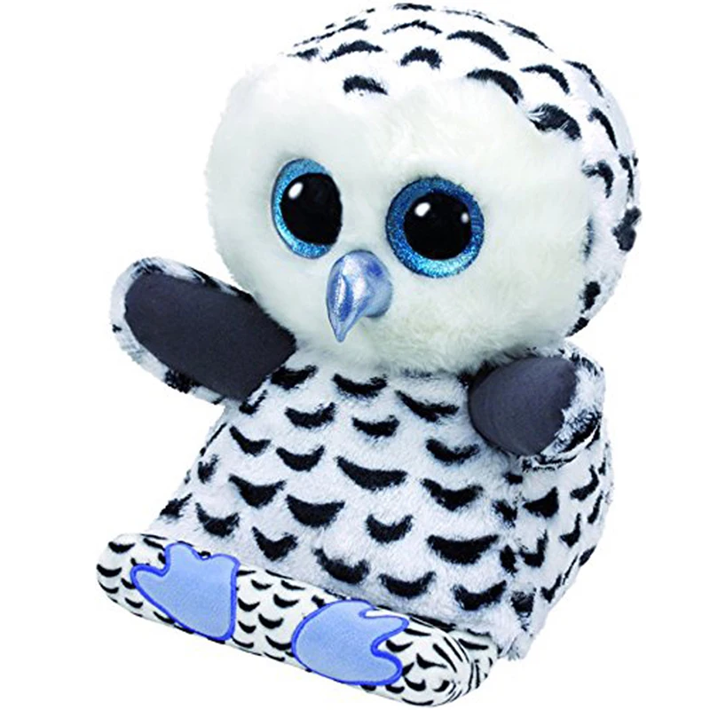 

Ty Peek-A-Boo Phone Holder with Screen Cleaner Bottom Omar the Owl Plush Soft Stuffed Animal Collectible Doll Toy