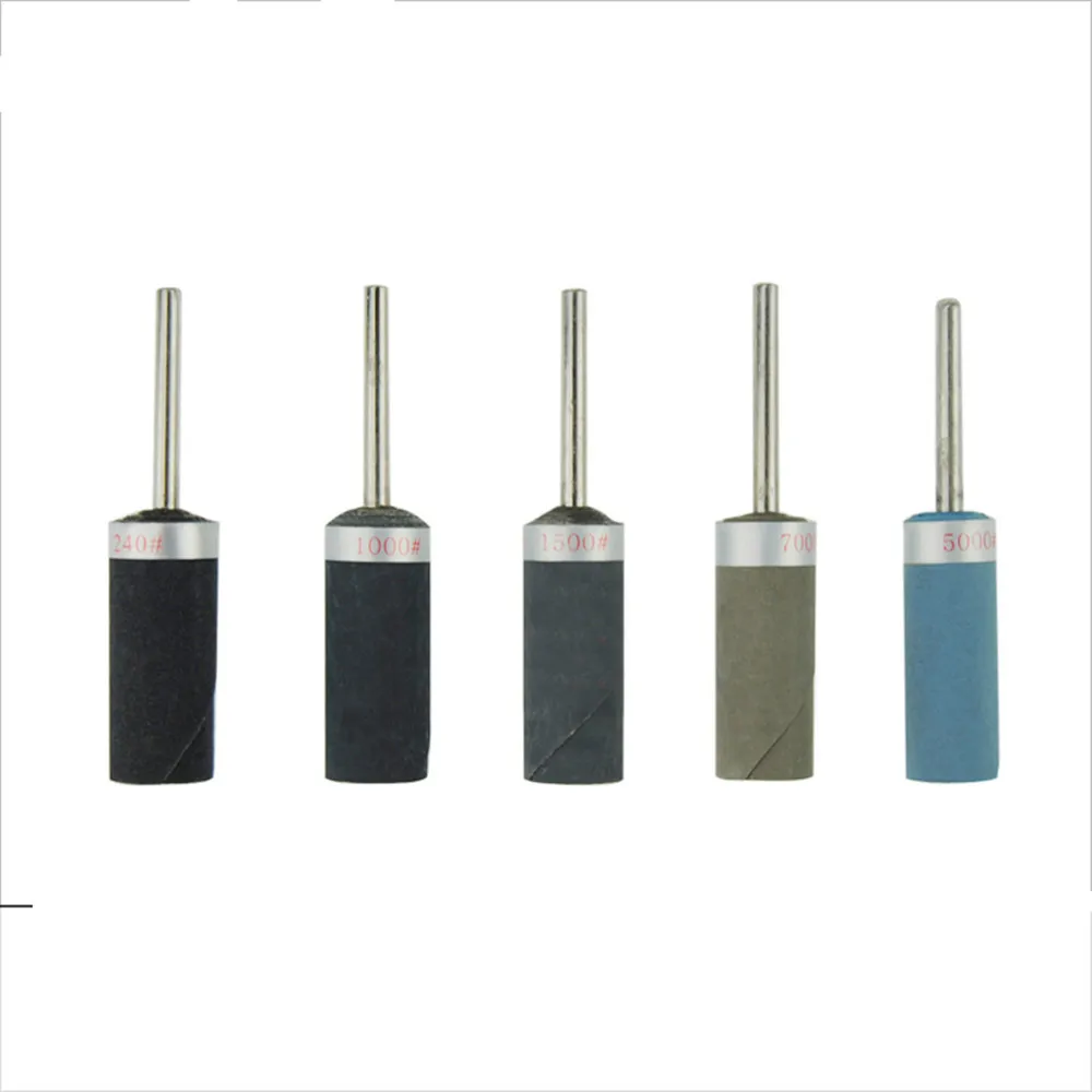 

5 pcs Water sandpaper Rod 2.35mm SHK polished burs 1000p sanding tool for Amber resin porcelain jade bone Grinding and polishing