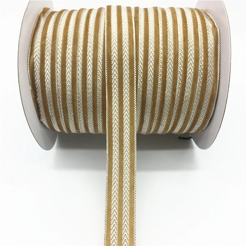 3 ярда " 25 мм бархатная лента ручной работы для шитья зажимов для бантов рождественские ленты вечерние украшения - Цвет: Khaki