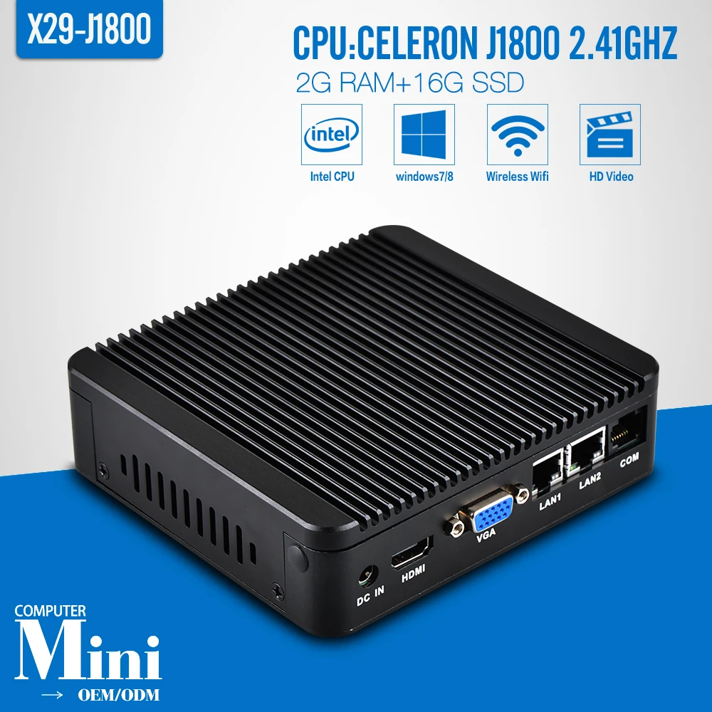 XCY celeron J1800 2 RJ 45 2G RAM 16G SSD WIFI 2 41Ghz font b consumer