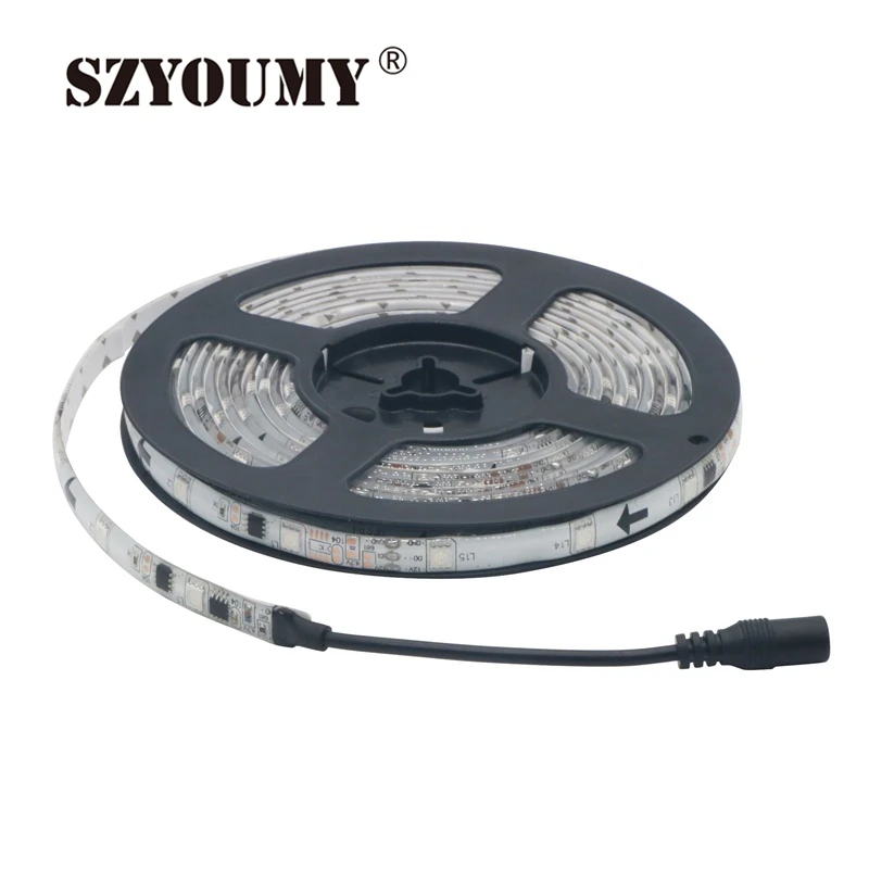 SZYOUMY 50 м/лот Бесплатная доставка 12 V 30 светодиодов/м 2811 цветная (RGB) Светодиодная лента с usb-питанием 5050 SMD RGB Водонепроницаемый IP65