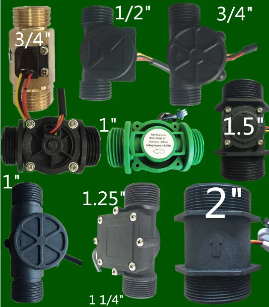 Dn20 1.5~ 50L / min латунь магнитного зал турбины 3/" датчик расхода воды метр