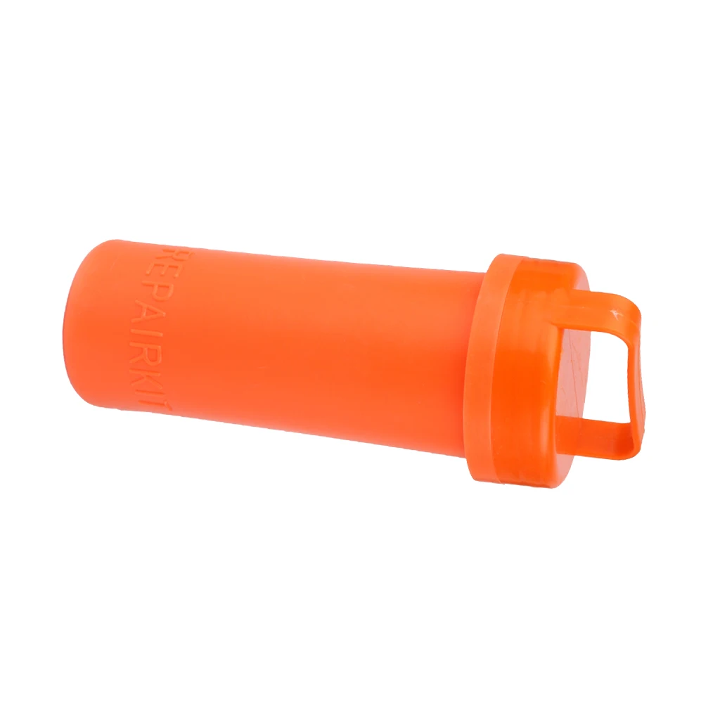 MagiDeal Inflatable Boat Kayak PVC Repair Kit Wrench Container Bucket Orange New PVC Repair Kit 
