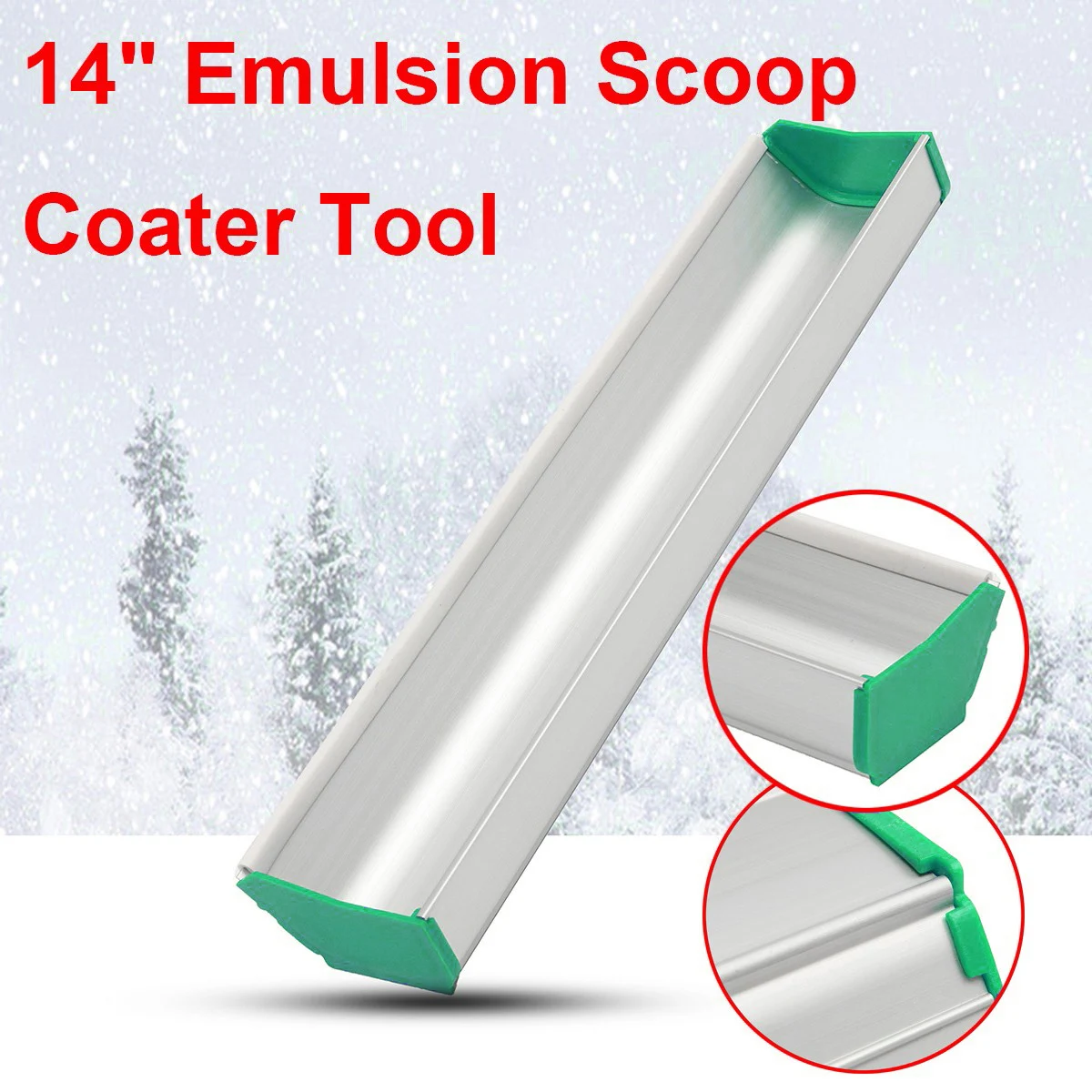 

14 inch Aluminum Alloy Emulsion Scoop Coater Silk Screen Printing Press Frame Aluminium Photo Tool