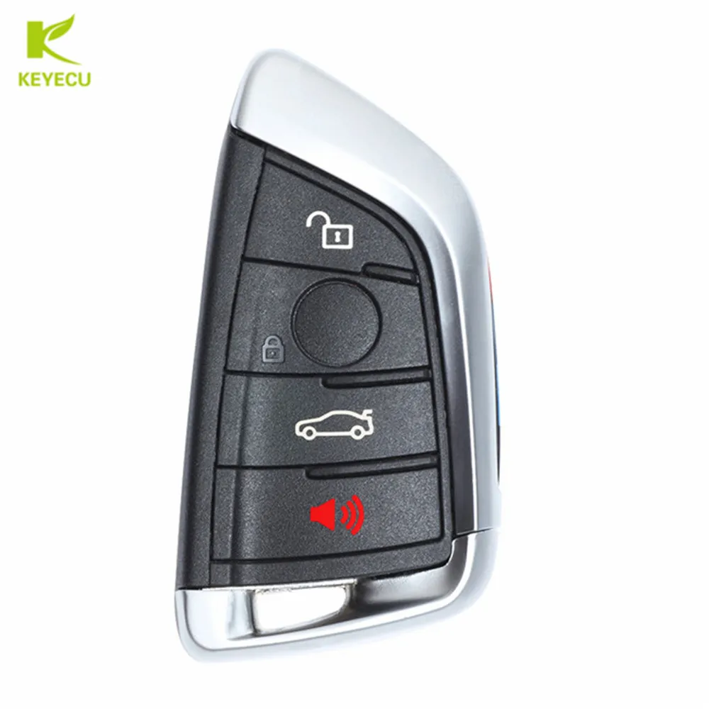 KEYECU New Remote Car Key 4 Button 433MHz for BMW X5 X6 2014 2016 FCC NBGIDGNG1, Blackin Car