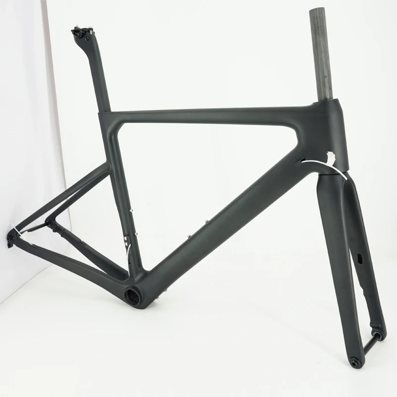 Clearance 2019 special deisgn road frame disc brake new aero carbon fiber road frame flatmount disc brake 30C tire 142x12 thru-axle 1