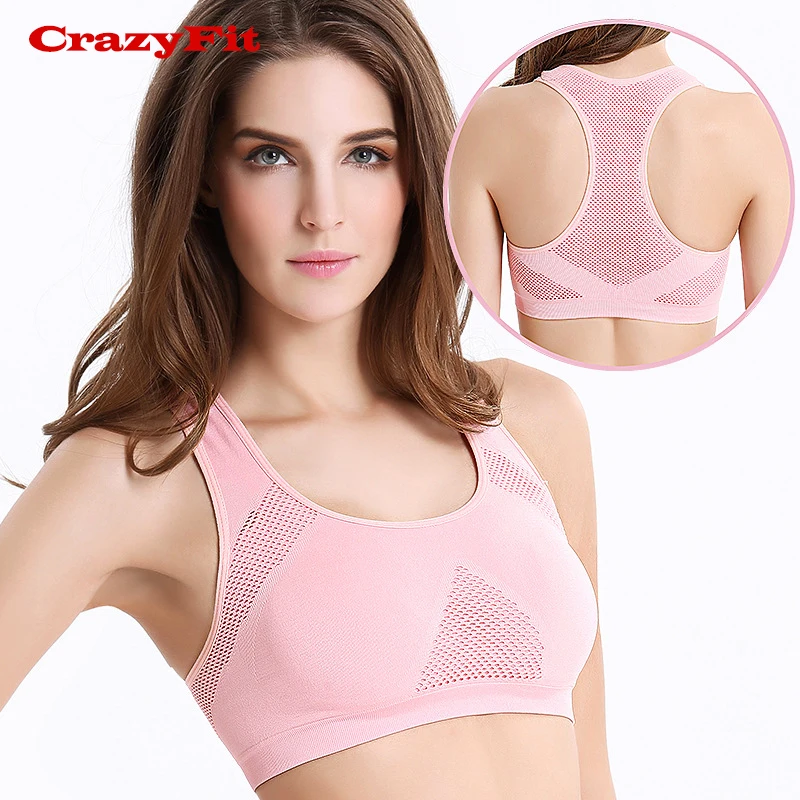 CrazyFit 2018 сетчатый женский спортивный бюстгальтер для бега йоги тренажерного зала