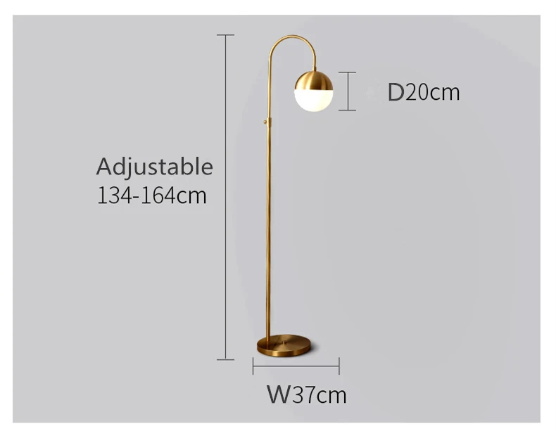 Европейский светодиодный медный светильник для гостиной, для домашнего кабинета, Напольная Лампа в скандинавском стиле, для спальни, домашний декоративный стеклянный абажур, напольный светильник, светильники