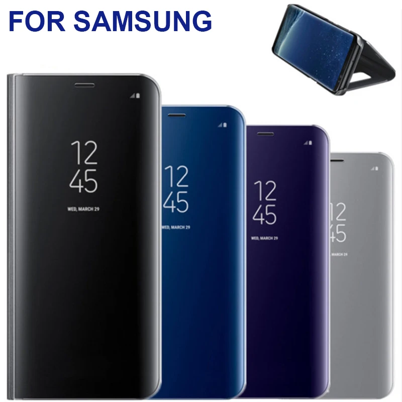Умный зеркальный чехол Lamorniea для Samsung Galaxy Note 9 8 кожаный чехол-подставка 5 S7 S6 Edge Plus S8