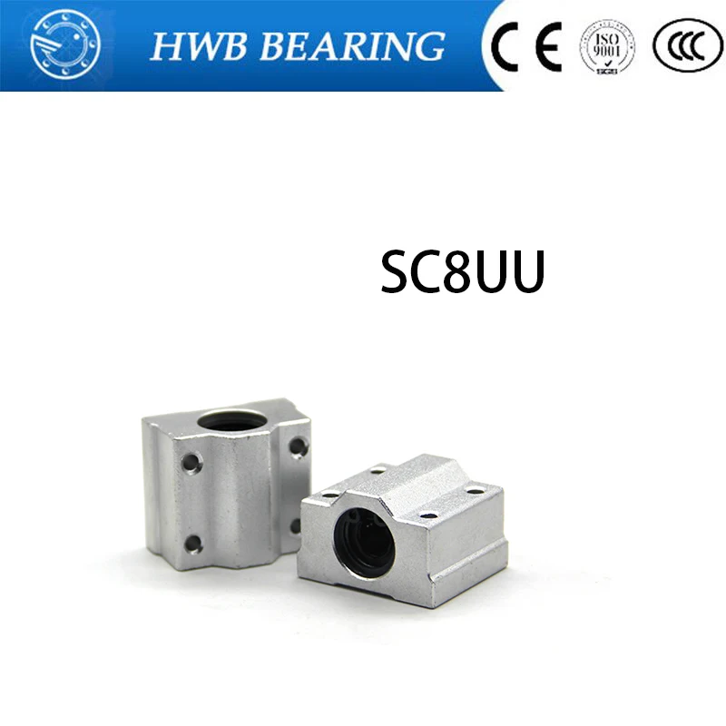 

Free shipping High quality 4pcs SC8UU SCS8UU 8mm Linear ball bearing block with LM8UU bush pillow block linear