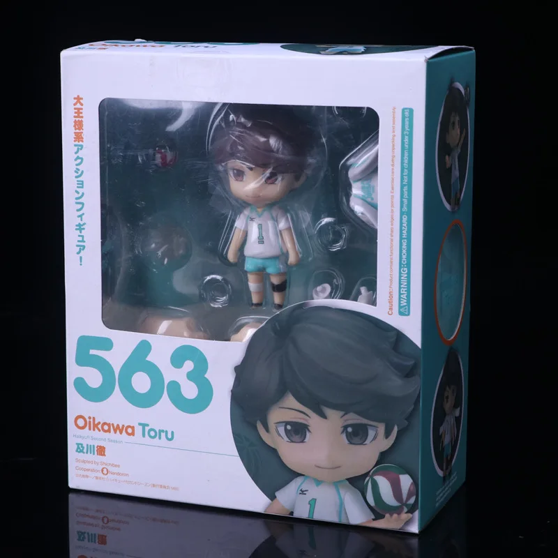 Haikyuu Фигурки Nendoroid Хината Syouyou 489#563#461#605# кагеяма tobio Рисунок ПВХ 10 см японского аниме-волейбол цифры - Цвет: 563 with box