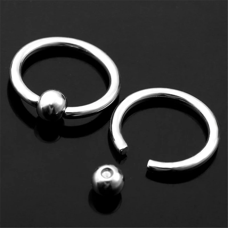 

Jovivi Hot Stainless Steel 2pc 0G 8mm Captive Beads Ring CBR Helix Cartilage Stud Lip Eyebrow Tongue Fake Nose Rings Piercings
