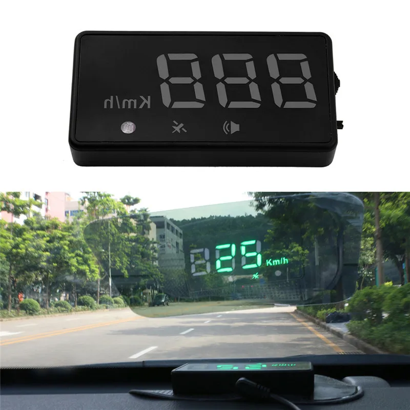 Автомобильный HUD Дисплей автомобильное зарядное устройство предупреждение о