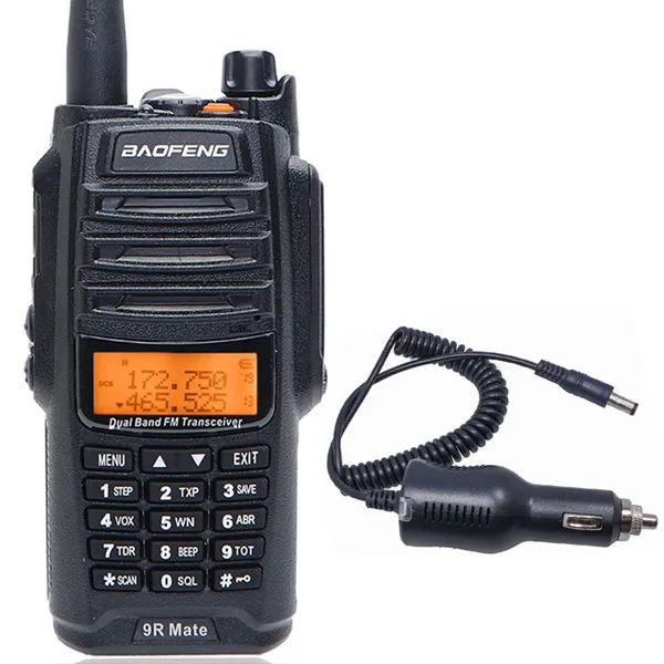 UV-9R mate Upgrade Baofeng UV-9R IP67 Водонепроницаемый УФ Двухдиапазонный 136-174/400-520MHz Ham Radio Baofeng 10W Walkie Talkie 10 KM UV-9R - Цвет: add a car charger