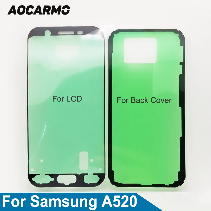 

Aocarmo Front LCD Display Screen Frame Adhesive Back Battery Cover Sticker Glue Tape For Samsung Galaxy A5( 2017) A520 A520F