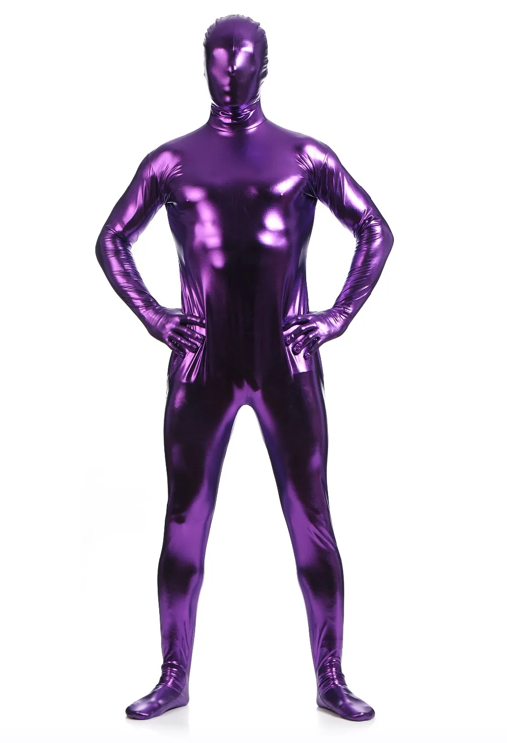 Multi Colors Shiny Fullbody Metallic Men's Tight zentai Bodysuit costume Full Body Shiny Spandex Lycra Spandex Zentai Costume